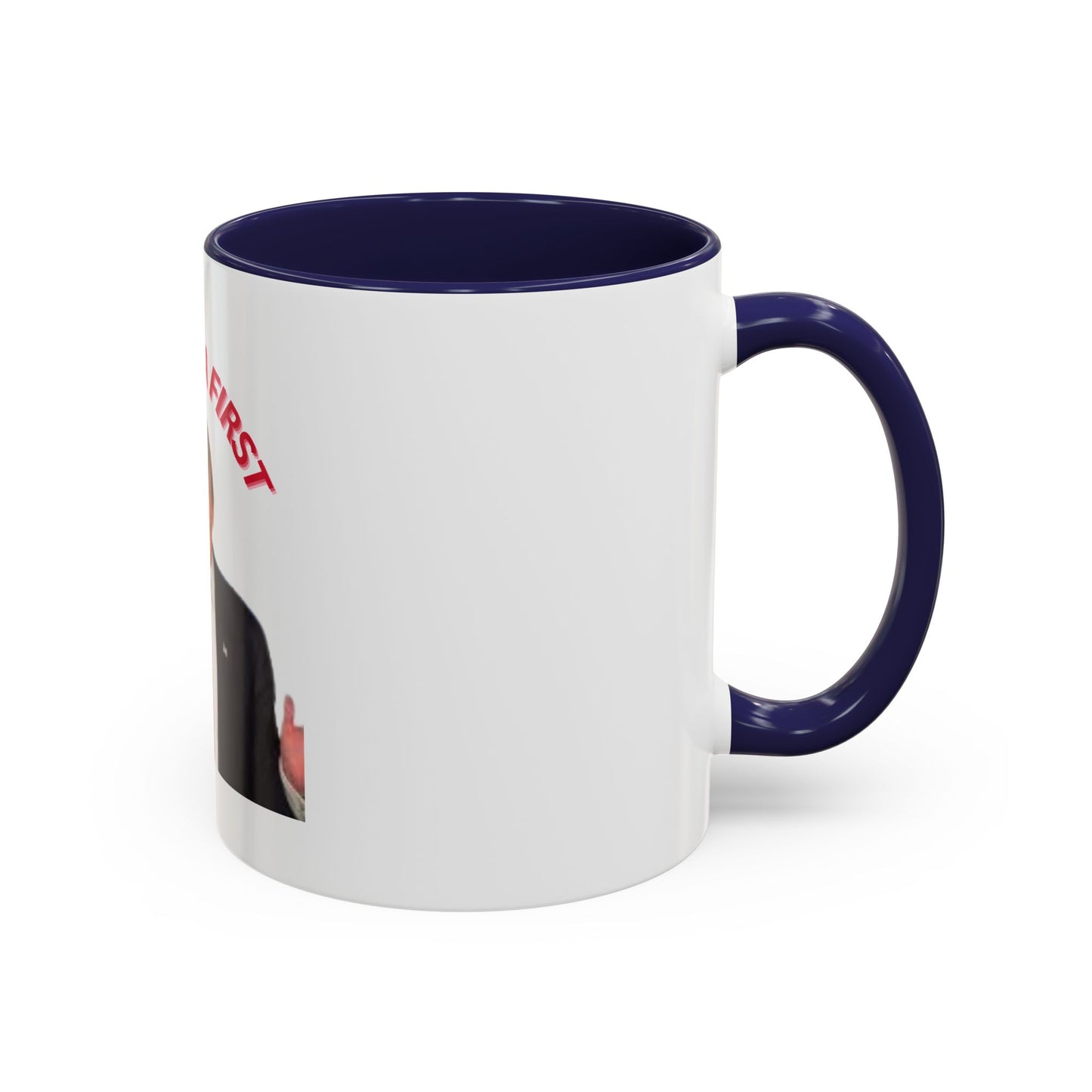 America First Accent Coffee Mug - 11oz & 15oz - Perfect for Patriotism and Daily Use