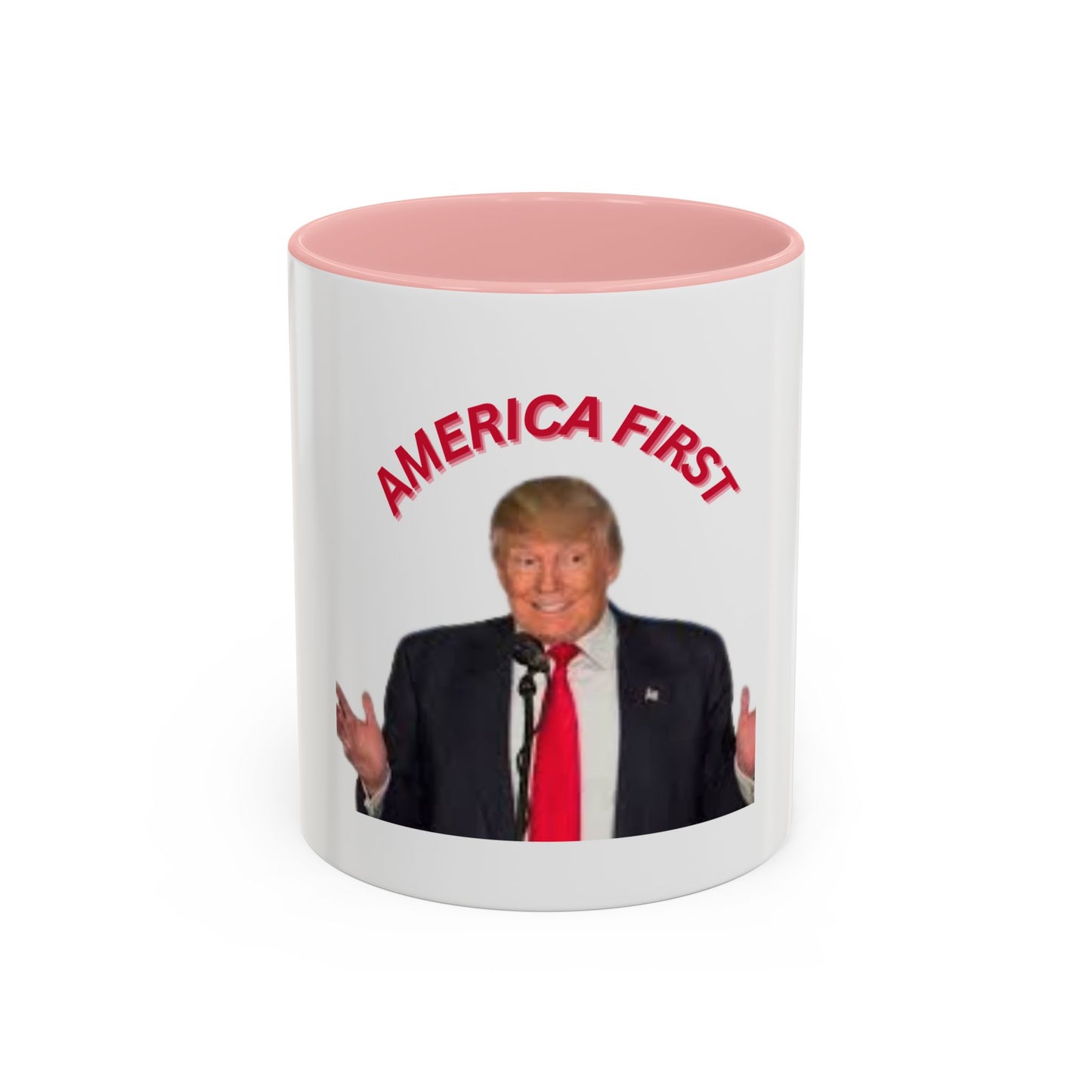 America First Accent Coffee Mug - 11oz & 15oz - Perfect for Patriotism and Daily Use