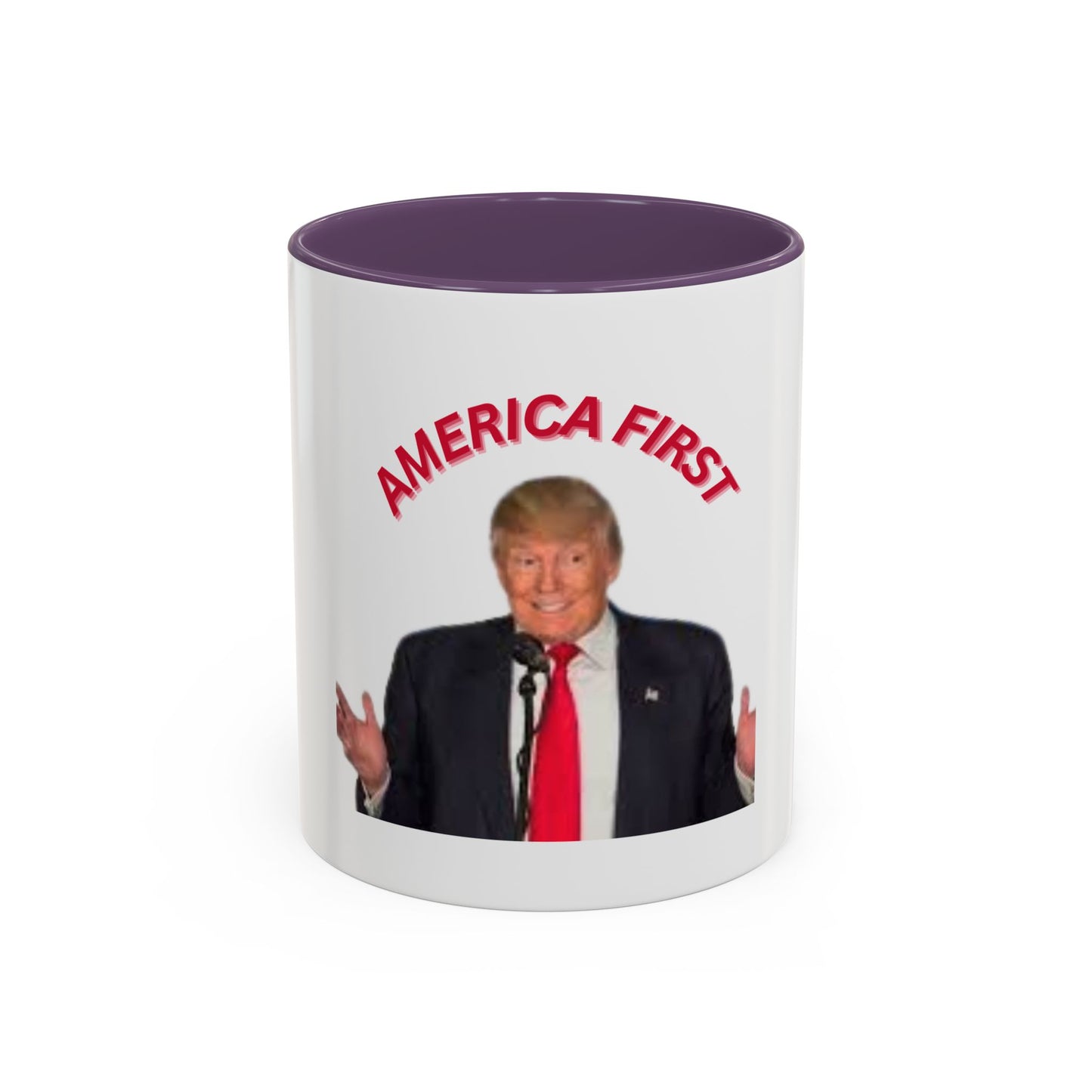 America First Accent Coffee Mug - 11oz & 15oz - Perfect for Patriotism and Daily Use