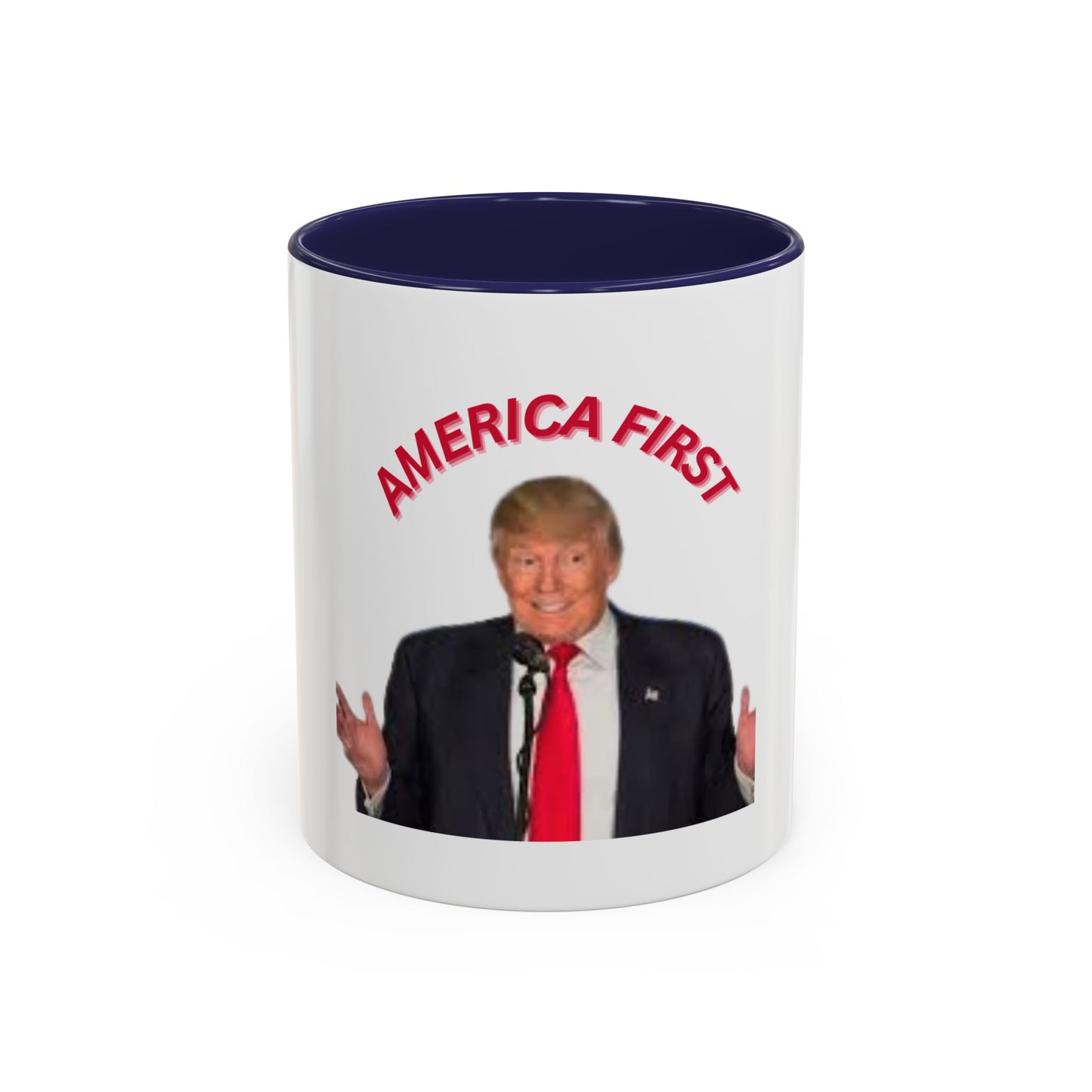 America First Accent Coffee Mug - 11oz & 15oz - Perfect for Patriotism and Daily Use