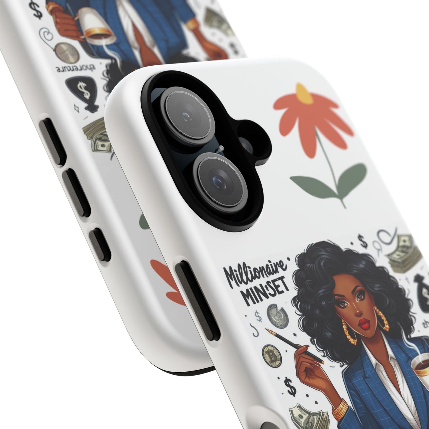 Empowering Phone Case - "Millionaire Mindset" Design with Motivational Quotes