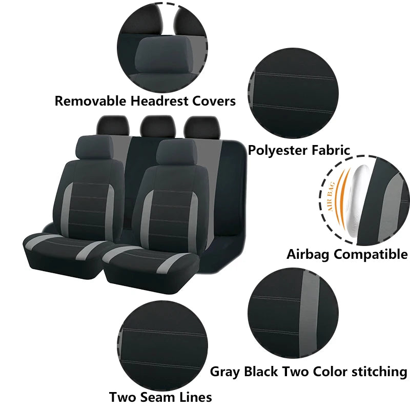 Universal Fabric Car Seat Covers Fit for Most Car SUV Truck Van Car Accessories Interior Seat Covers Car