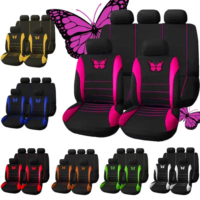 Butterfly Car Seat Covers Universal Car Seat Protection Covers Women Car Interior Accessories