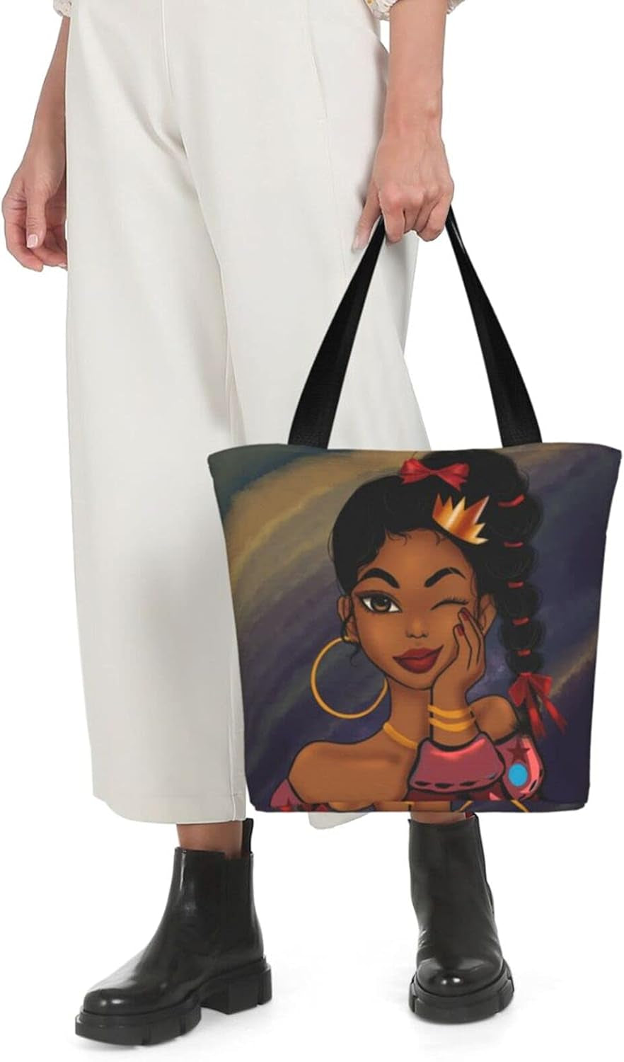 Women'S Girls Tote Shoulder Bag African American Handbag