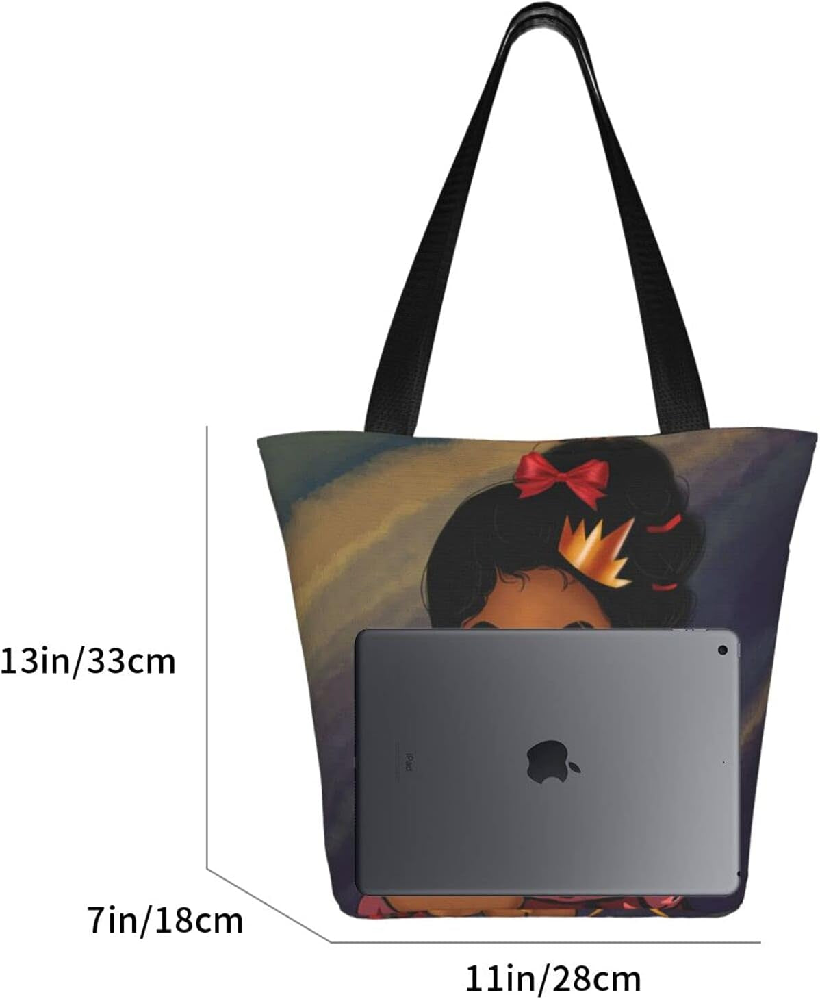 Women'S Girls Tote Shoulder Bag African American Handbag