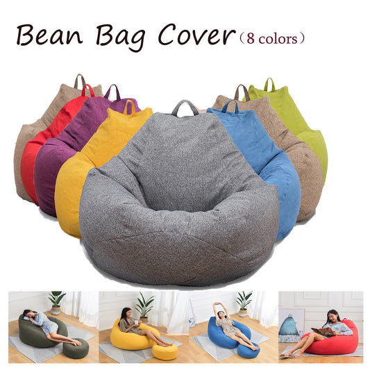 Bean Bag Covers(No Filler) Stuffed Animal Storage Chairs Couch Sofa Lazy Lounger Cover Indoor Home Decor 27.6"X31.5'' Kids Bean Bag Chairs Cover