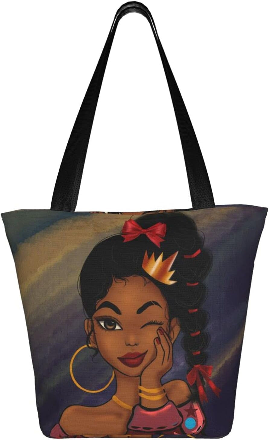 Women'S Girls Tote Shoulder Bag African American Handbag