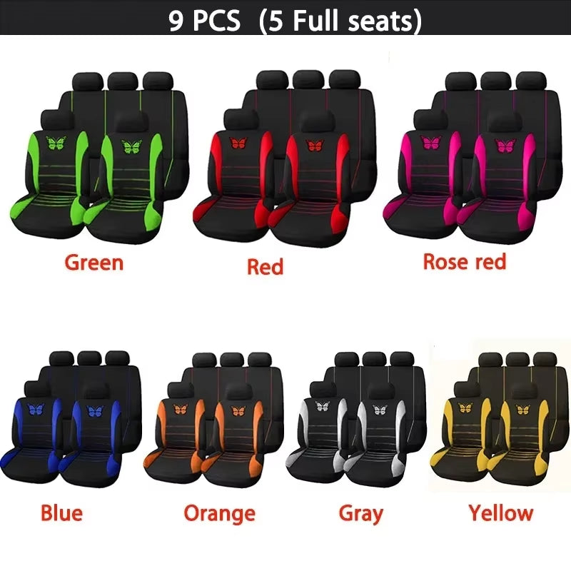 Butterfly Car Seat Covers Universal Car Seat Protection Covers Women Car Interior Accessories
